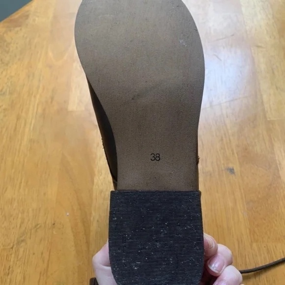 Creator Ankle Leather Booties Boho Chic Brown Lace Up Boots Shoes, Size 38 - Picture 6 of 9